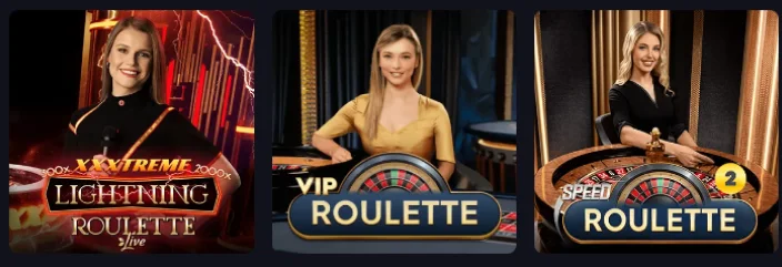 Lightning and Vip Roulette Games